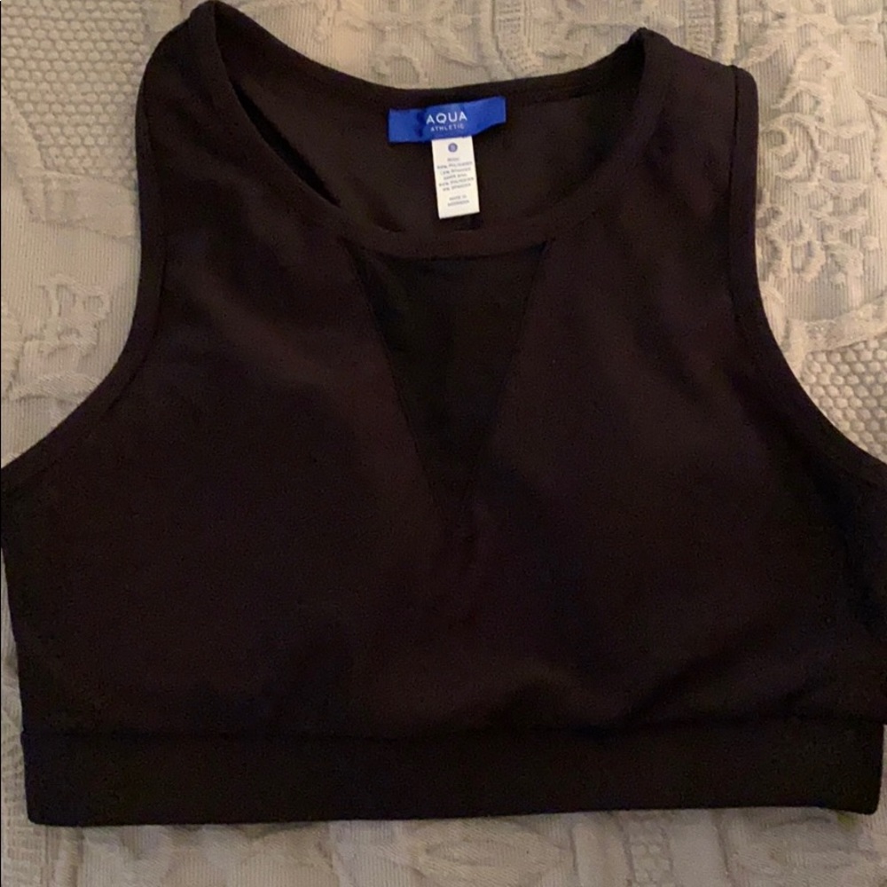 Aqua sports bra with mesh